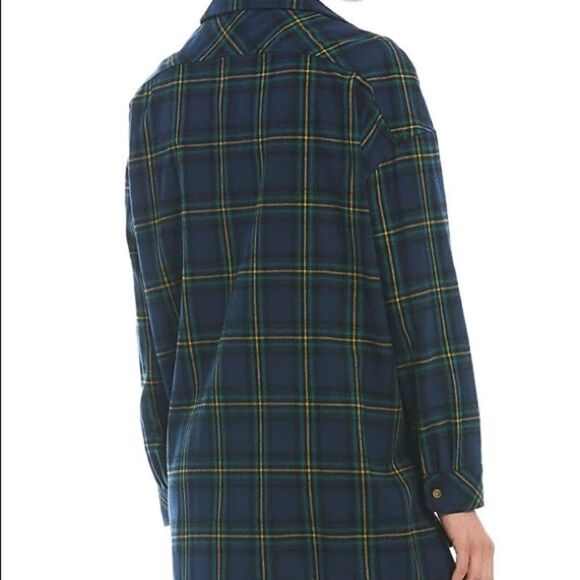 Gianni Bini Shirt Women's Size Medium Plaid Button Down Woven Long Sleeve NWT - Picture 3 of 9